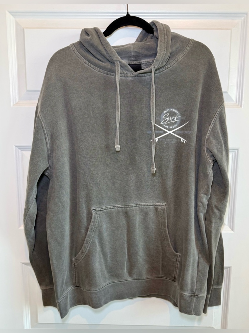 Men's Gray Surf Logo Hooded Sweatshirt